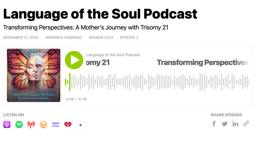 Cover image of 'Language of The Soul' Podcast. Listen to the segment below. 